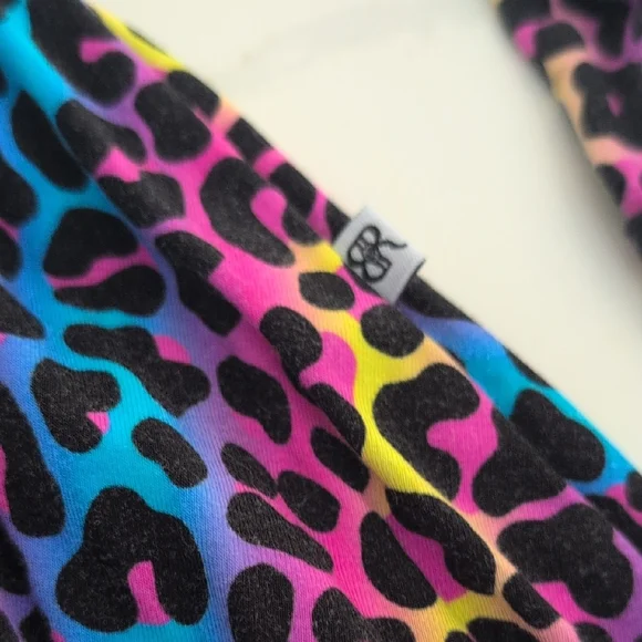 Bums & Roses Girls' Multicolor Leopard Print Dress - 3T - Picture 5 of 6